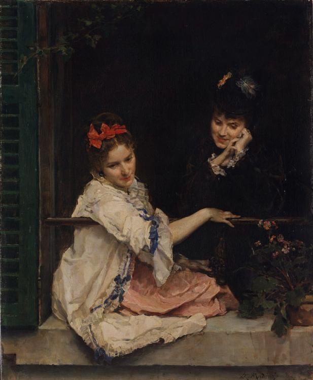 Raimundo de Madrazo y  Garreta Women at a Window (nn02) oil painting image